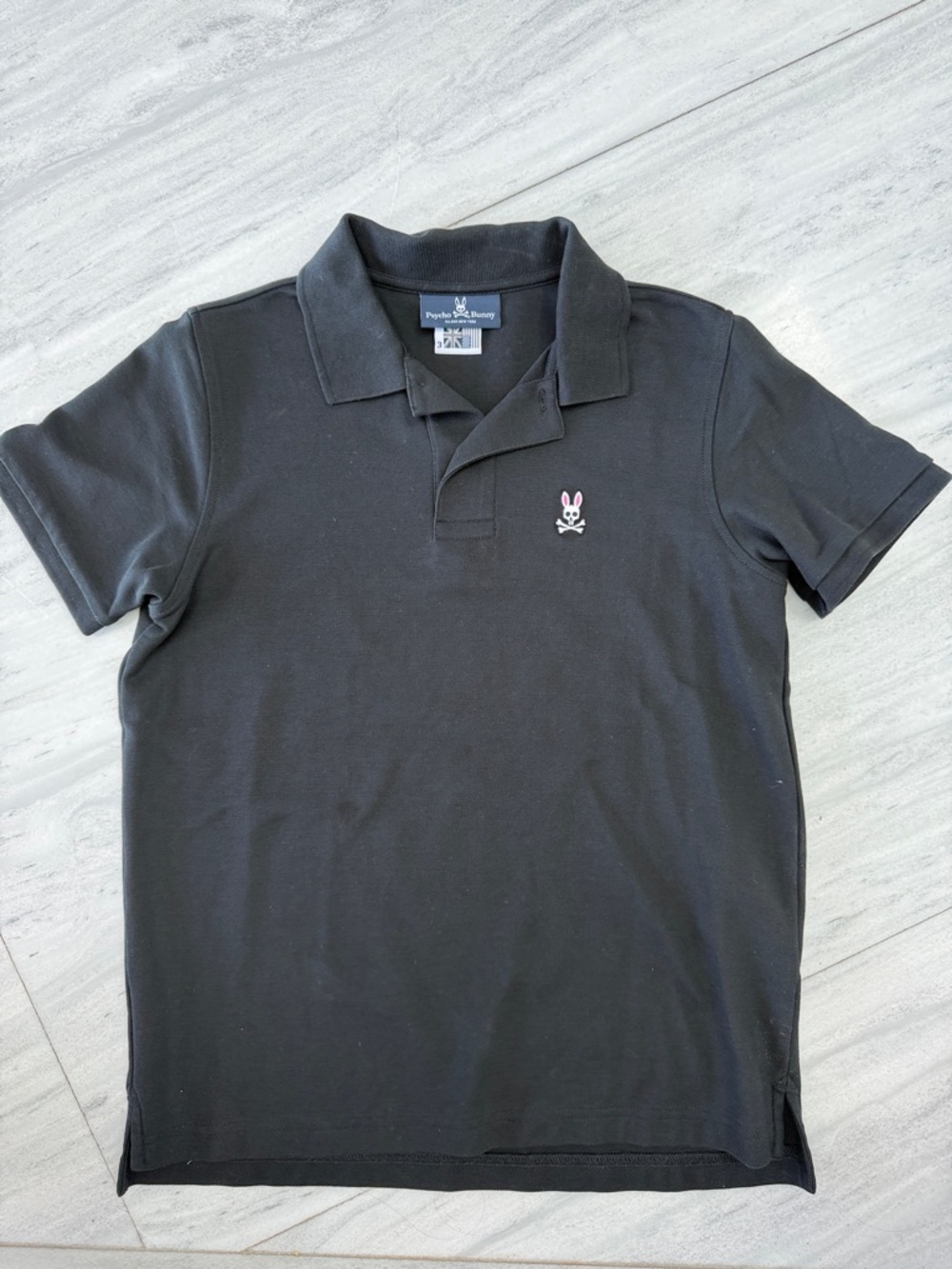 Psycho Bunny Black Polo with Bunny Logo